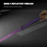Purple Reflective Dog Collar and Leash Set