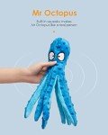 Set of 2 Squeaky Dog Toys - Octopus Design