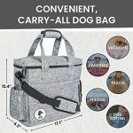 Airline-Approved Dog Travel Bag with Accessories - Grey