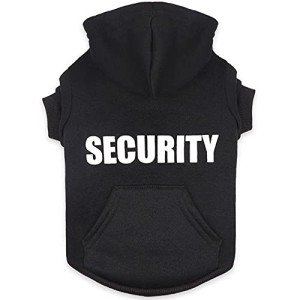 Soft Fleece Dog Hoodie with Pocket - Black