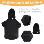 Soft Fleece Dog Hoodie with Pocket - Black