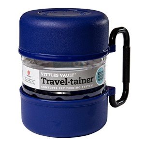 Portable 6-Cup Pet Food Storage Container, Blue