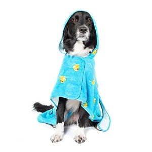 BarkBox Quick-Dry Dog Bathrobe - Ducky Large