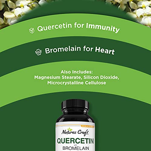 Immune Support Quercetin with Bromelain Supplement - Quercetin 500mg & Bromelain 100mg Antioxidant Supplement for Joint Support Lung Health and Immunity - Advanced Quercetin Bromelain Supplement 90ct