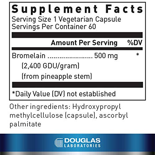 Douglas Laboratories Bromelain | 500 mg - Supports Musculoskeletal System | 60 Capsules