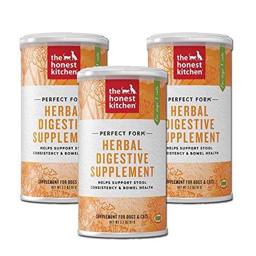Honest Kitchen 3 Pack of Perfect Form Herbal Digestive Dog and Cat Supplement, 3.2 Ounces each