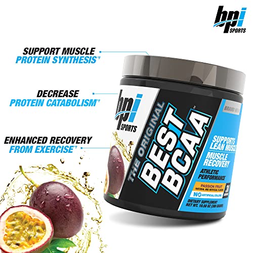 BPI Sports Best BCAA - The Building Blocks of Protein and Muscle - Supports Metabolism - Omega 6 - Passion Fruit, 30 Servings, 300 g