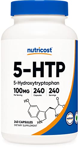 Nutricost 5-HTP 100mg, 240 Vegetarian Capsules (5-Hydroxytryptophan) - Non-GMO & Gluten Free