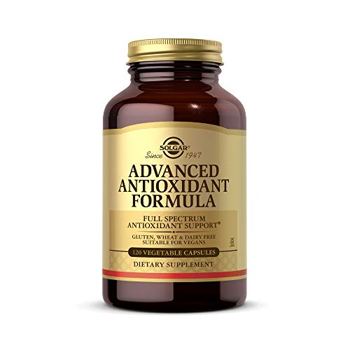 Solgar Advanced Antioxidant Formula, 120 Vegetable Caps - Full Spectrum Antioxidant Support - Contains Zinc, Vitamin C, E & A - Immune System Support - Vegan, Gluten Free, Dairy Free - 60 Servings