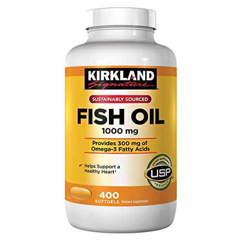 Kirkland Signature Omega 3 Fish Oil 1000 mg 400 Softgels by Kirkland