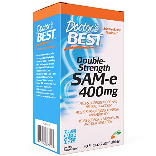 Doctor's Best SAM-e 400 mg (Double Strength), Enteric Coated Tablets