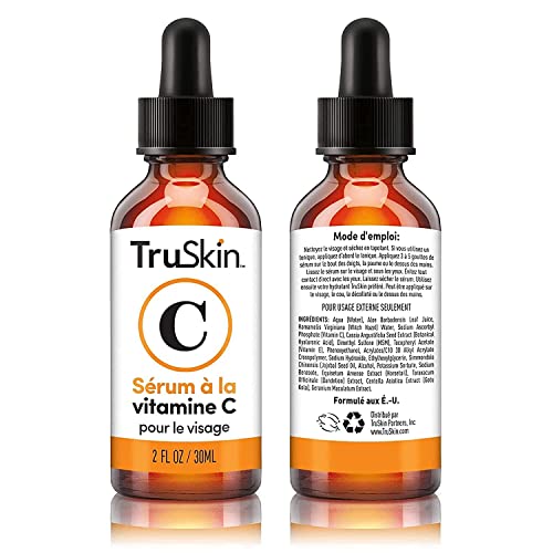 TruSkin Vitamin C Serum for Face – Anti Aging Face Serum with Vitamin C, Hyaluronic Acid, Vitamin E – Brightening Serum for Dark Spots, Even Skin Tone, Eye Area, Fine Lines & Wrinkles, 2 Fl Oz