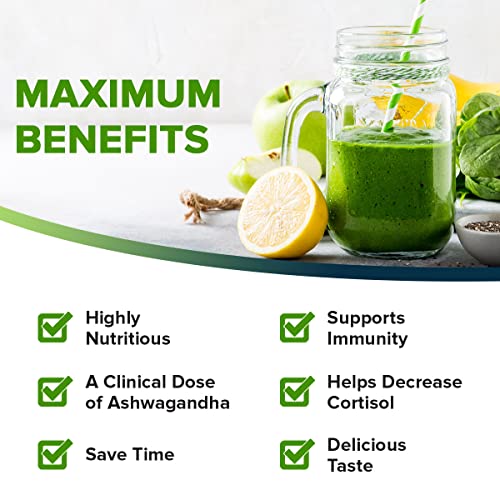 Organifi Green Juice - Organic Superfood Powder - 30-Day Supply - Organic Vegan Greens - Helps Decrease Cortisol - Provides Better Response to Stress - Supports Weight Control - Total Body Wellness