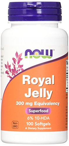 NOW Supplements, Royal Jelly 300 mg with 10-HDA (Hydroxy-D-Decenoic Acid), 100 Softgels