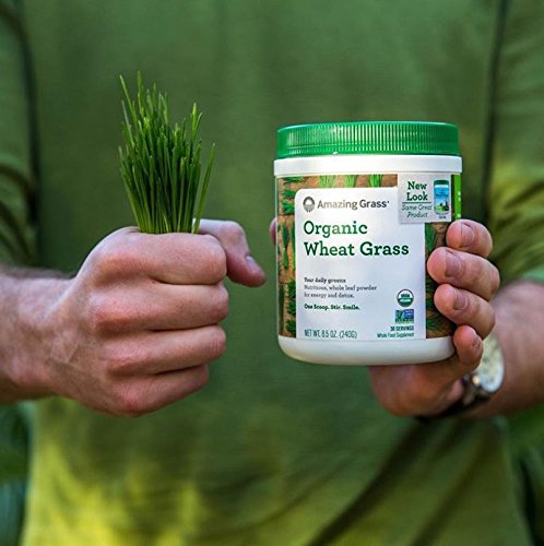 Amazing Grass Wheat Grass Tablets: 100% Whole-Leaf Wheat Grass Powder for Energy, Detox & Immunity Support, Chlorophyll Providing Greens, 200 Count