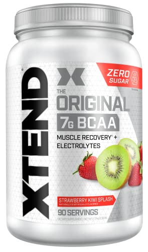 XTEND Original BCAA Powder Strawberry Kiwi Splash | Sugar Free Post Workout Muscle Recovery Drink with Amino Acids | 7g BCAAs for Men & Women | 90 Servings