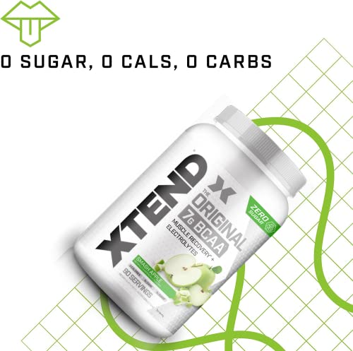 XTEND Original BCAA Powder Smash Apple | Sugar Free Post Workout Muscle Recovery Drink with Amino Acids | 7g BCAAs for Men & Women | 90 Servings
