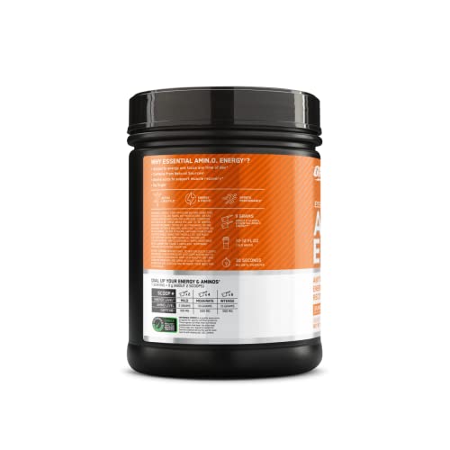Optimum Nutrition Amino Energy - Pre Workout with Green Tea, BCAA, Amino Acids, Keto Friendly, Green Coffee Extract, Energy Powder - Orange Cooler, 65 Servings (Packaging May Vary)