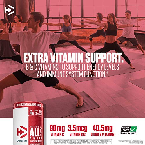 Dymatize All9 Amino with Full Spectrum BCAAs, 10g of Essential Amino Acids Per Serving for Optimal Muscle Protein Synthesis