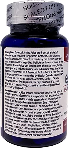 All 9 Essential Amino Acids. Sunshine Biopharma Offers The Ideal Essential Amino Acids Formulation as Tablets for General Wellness, Endurance, Improved Mood and Performance. Vegan Certified