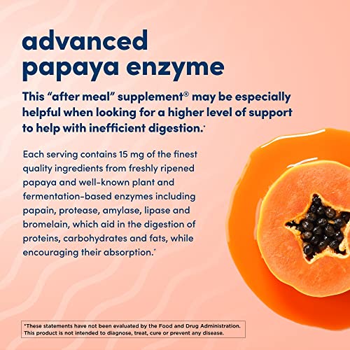 American Health Super Papaya Enzyme Plus - 180 Chewable Tablets - The After-Meal Supplement - Non-GMO - 60 Servings