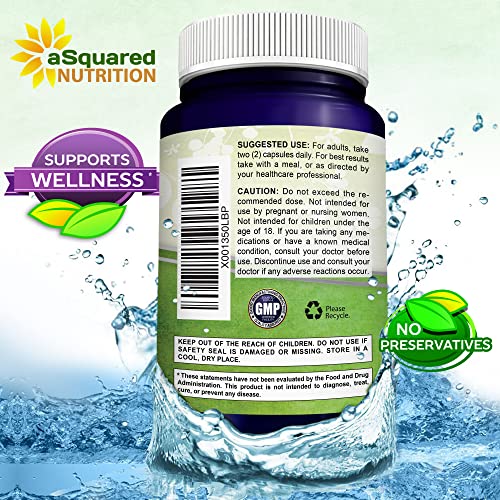 aSquared Nutrition 100% Natural Resveratrol - 1000mg Per Serving Max Strength (180 Capsules) Antioxidant Supplement, Trans-Resveratrol Pills for Heart Health & Pure, Trans Resveratrol & Polyphenols