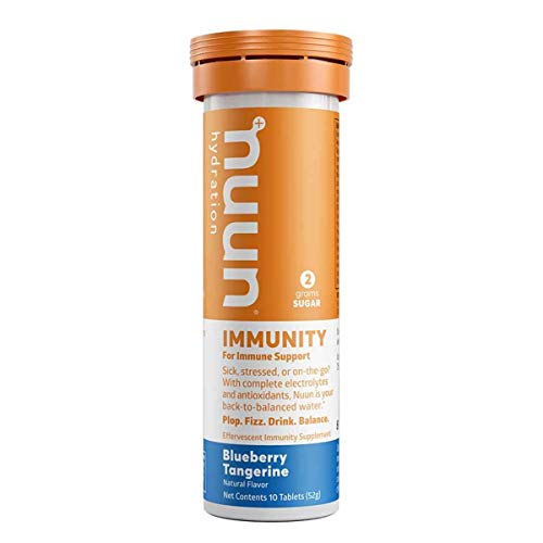 Nuun Immunity: Immune Support Hydration Supplement, Electrolytes, Antioxidants, Vitamin C, Zinc, Turmeric, Elderberry, Ginger, Echinacea