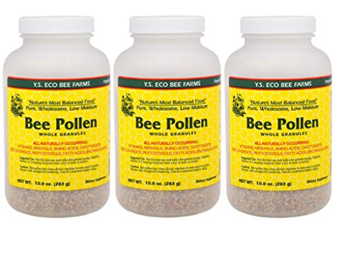 Bee Pollen - Low Moisture Whole Granulars - 10 oz (Pack of 3)