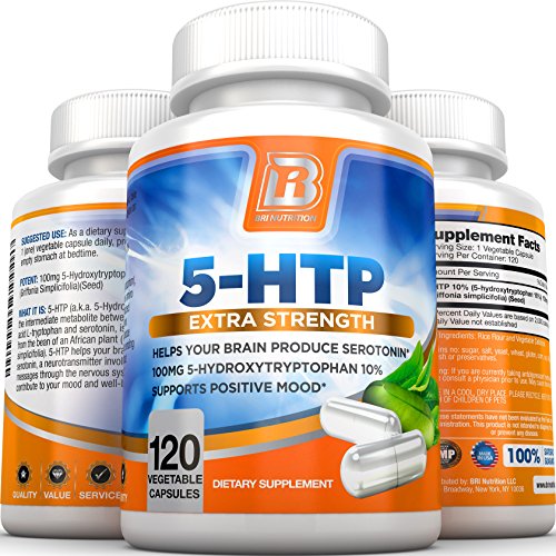 BRI Nutrition 5 HTP 100mg 120 Vegetable Cellulose Capsules (5-Hydroxytryptophan) - Supports Healthy Mood and Rest (120ct)