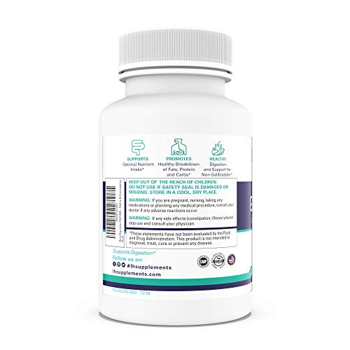 Digestive ENZYMES Supplement - Purified OX Bile Salts Gut - Digestive enzymes for no Gallbladder - Enzyme for Digestion Gas Relief - Helps Bloating, IBS, Acid Reflux, Constipation & Repair Leaky Gut