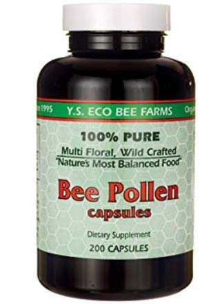 Dkocva YS Organics Bee Pollen - 200 Capsules (Pack of 3)