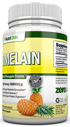 Bromelain - 500mg - 2400 GDU - 120 Vegetable Capsules - Pure Pineapple Enzyme Extract - Supports Digestion and Nutrient Absorption - Great for Recovery and Joint Health