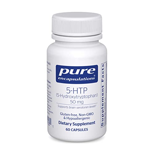 Pure Encapsulations 5-HTP 50 mg | 5-Hydroxytryptophan Supplement for Brain, Sleep, Eating Behavior, and Serotonin Support* | 60 Capsules