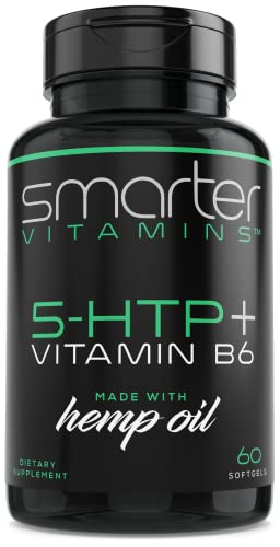 200mg 5-HTP + Vitamin B6, Natural Stress Relaxation, Mood & Sleep Boost, Extended Time Release, 60 softgels, 30 Servings