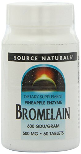 Source Naturals Bromelain 500mg Proteolytic Enzyme Supplement - 60 Tablets (Pack of 2)