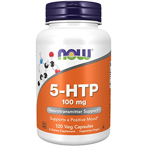 NOW Supplements 5HTP 100 mg Mega-Value 2Pack (120 VegCapsules) bBr#Now