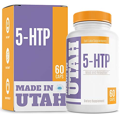 SALT LAKE SUPPLEMENTS SLS 5-HTP 200mg with Calcium - Naturally Supports Serotonin Levels to Promote Better Rest, and a More Positive Mood - Plant-Based & Derived from Griffonia Extract