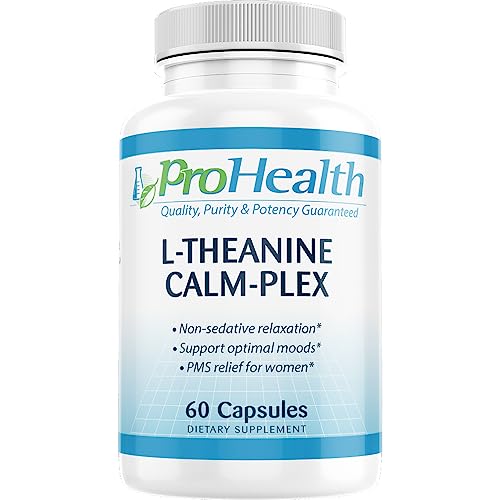 ProHealth L-Theanine Calm-Plex with GABA and 5-HTP (Suntheanine) (100 mg, 60 Medium Capsules)