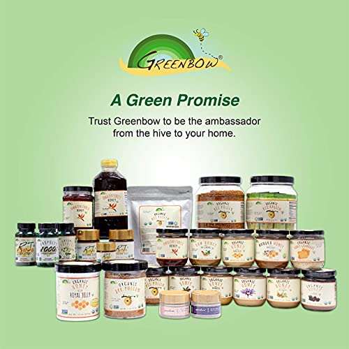 Greenbow Organic Fresh Royal Jelly - 100% USDA Certified Organic, Non-GMO, Pure, Gluten Free - One of The Most Nutrition Packed - (226g)