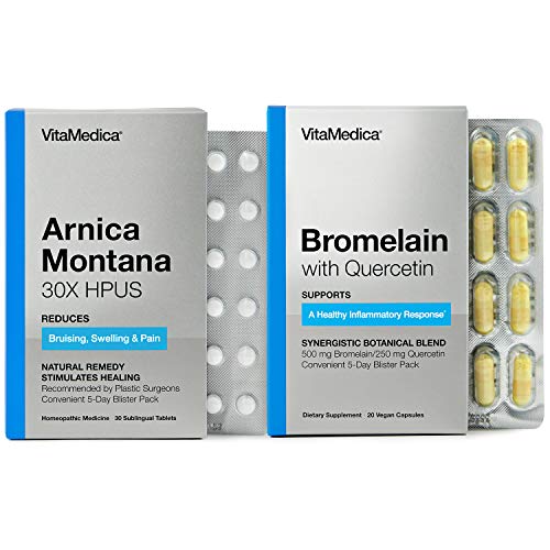 VitaMedica | Arnica Montana & Bromelain Blister Pack Bundle | for Bruising, Swelling, Inflammation & Pain Relief | Sprains, Joint & Tissue Support | Recovery | Vegan | Gluten Free | Muscle Recovery