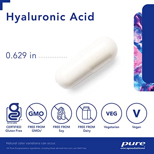 Pure Encapsulations Hyaluronic Acid | Supplement to Support Skin Hydration, Joint Lubrication, and Comfort* | 60 Capsules
