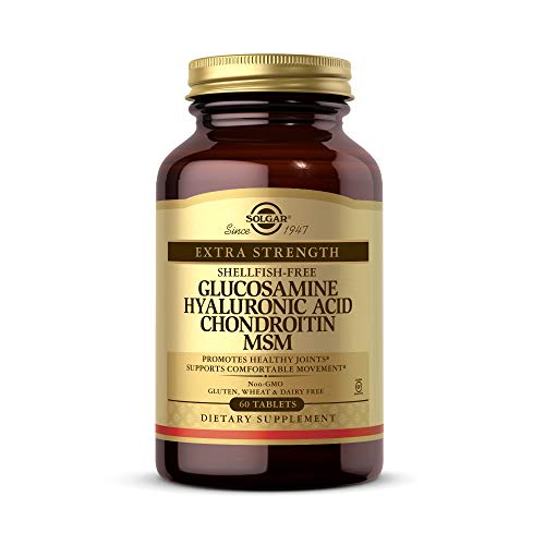 Solgar Glucosamine Hyaluronic Acid Chondroitin MSM, Joint Support and Comfort - Supports Active Lifestyles - Non-GMO, Gluten Free, Dairy Free