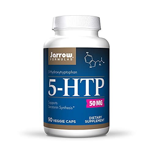 Jarrow Formulas 5-HTP - 90 Veggie Caps - Supports Melatonin Production & Serotonin Synthesis - 90 Servings