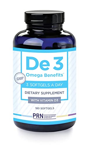 PRN De3 Dry Eye Omega 3 Fish Oil –Support for Eye Dryness - 2240mg EPA & DHA Supplement in Natural Triglyceride Formula – New & Improved Formula for Healthy Eye Care-3 Serving per Day, 2 Month Supply