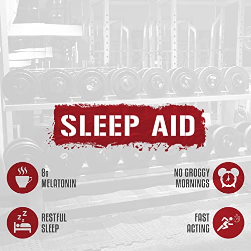 5% Nutrition Rich Piana Knocked Out Natural Sleep Aid | Post-Workout Recovery & Deep Sleep Supplement | GABA, Melatonin, Chamomile, Tyrosine, 5-HTP, & More | 7.2 oz, 30 Servings (Apple Cider)
