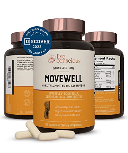 Glucosamine Chondroitin with MSM, Hyaluronic Acid, and More - MoveWell by LiveWell | Joint Health Supplement