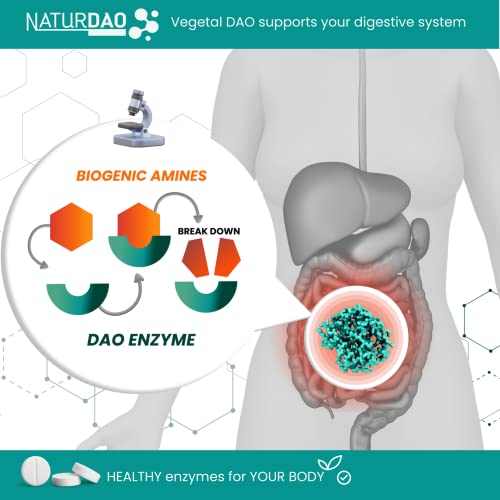 NATURDAO - 1,000,000 HDU - DAO Enzyme Supplement - Histamine Block - Diamine Oxidase - Food Intolerance - 60 Tablets