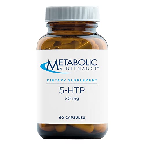 Metabolic Maintenance 5-HTP (5-Hydroxytryptophan), 50mg - Mood Support Supplement with Vitamin C & Vitamin B6 for Serotonin Metabolism - 5 HTP to Nourish Gut Function (60 Capsules)