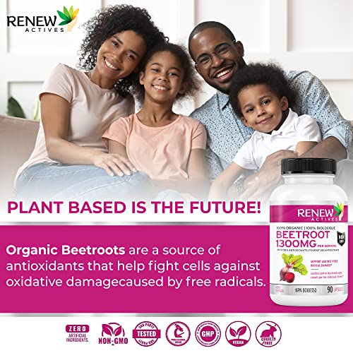 Renew Actives Organic Beetroot Supplement 90 Veggie Capsules