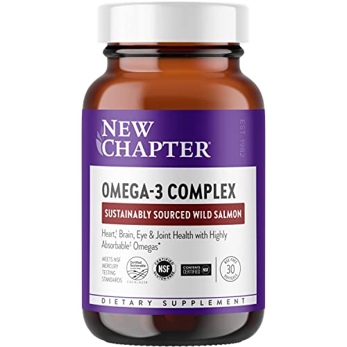 New Chapter Omega-3 Complex, Fish Oil Supplement Wild Alaskan Salmon - 30 Count